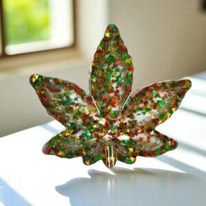 Resin Ashtray with Leaves Handmade Leaf